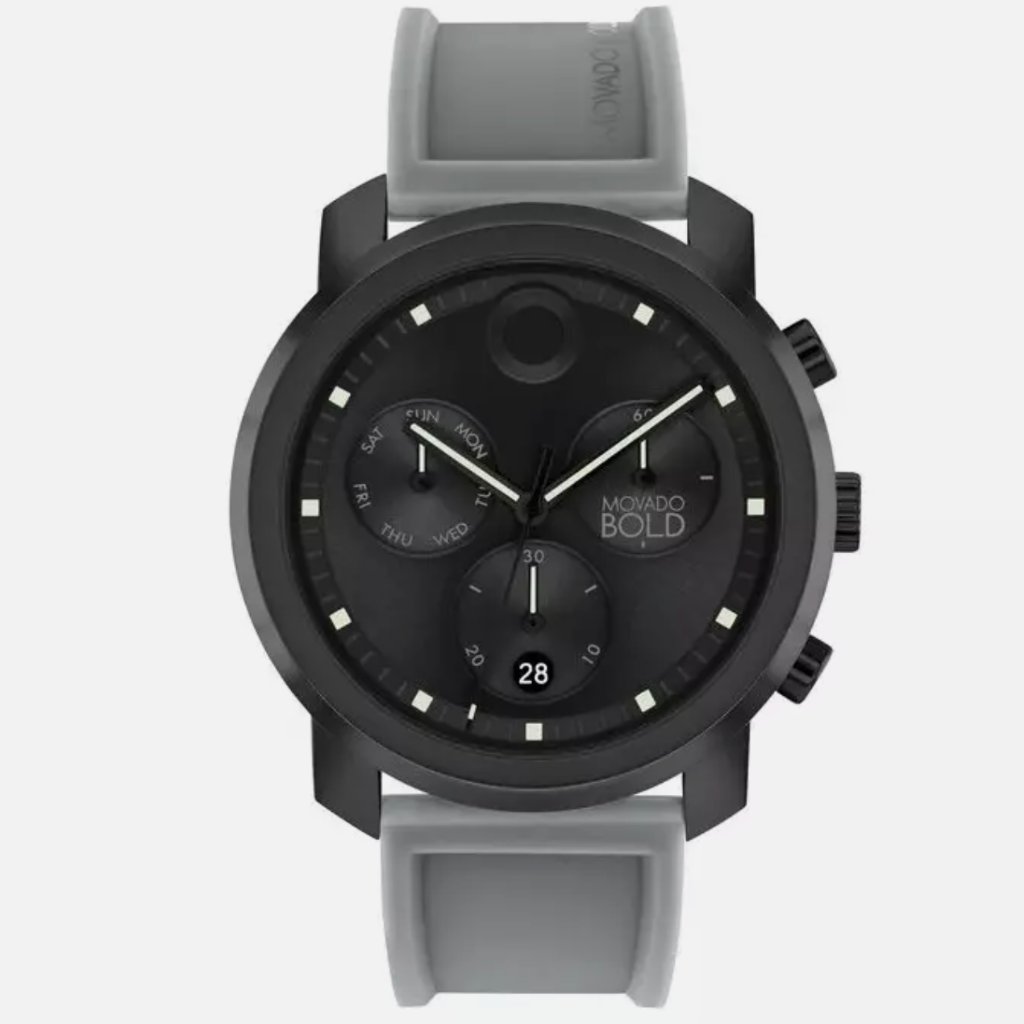 Movado Black Bold Dial Mens Watch New Movado Black Bold Dial Mens Watch New